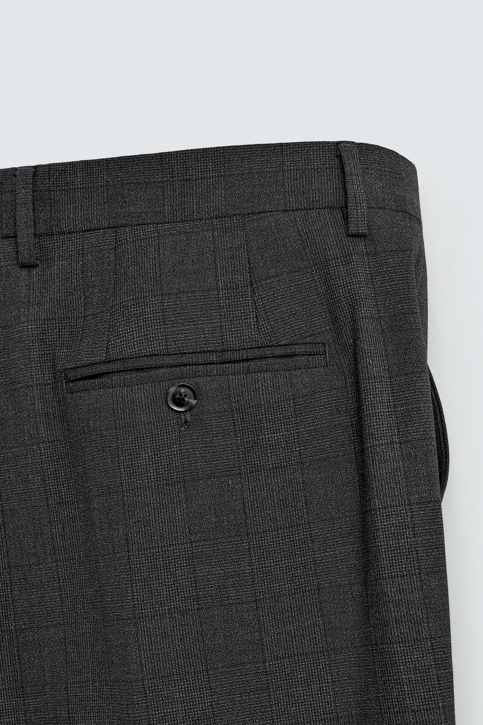 PANTALON DE COSTUME À CARREAUX